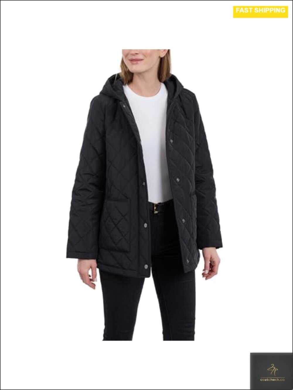 Quilted Jacket Water Resistant Lightweight Snap Front